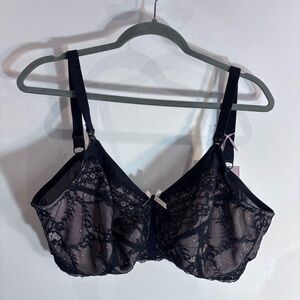 PANACHE Sz 40FF Sophie Black Nude Lace Nursing Bra NEW WITH TAG
